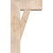 Ekena Millwork Traditional Block Smooth Bracket w/ Offset Brace, Douglas Fir, 7 1/2"W x 18"D x 30"H BKT0806X18X30TRA05SDF - alternate 3